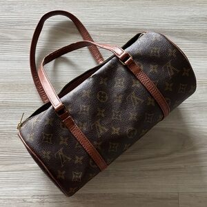 Elegant Brown Monogram Shoulder Bag